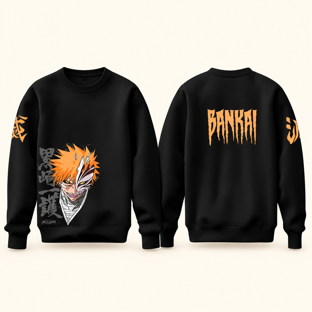 Bankai hollow sweatshirt front and back