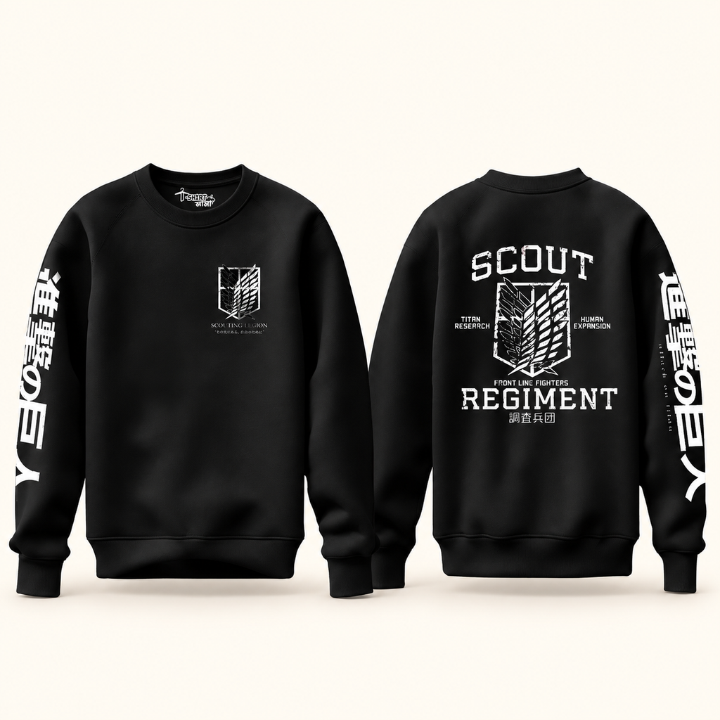 Scout Regiment sweatshirt front and back