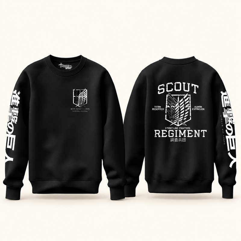Scout Regiment sweatshirt front and back