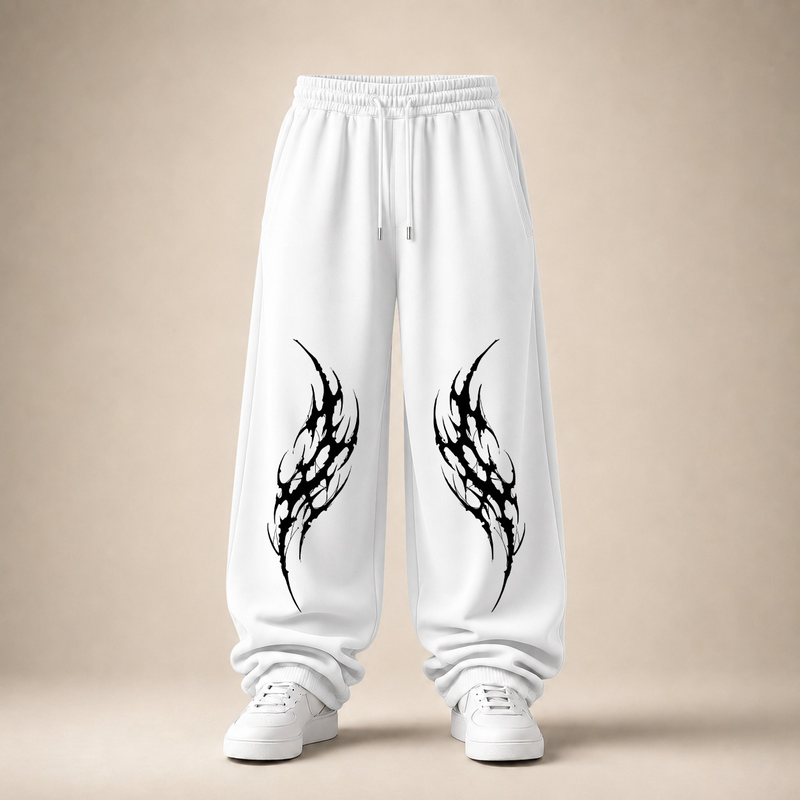 Tribal Blaze Baggy Pant — White clean product image