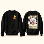 Wanted anime sweatshirt front and back